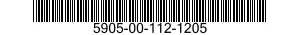 5905-00-112-1205 RESISTOR,VARIABLE,NONWIRE WOUND,NONPRECISION 5905001121205 001121205