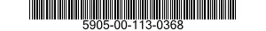 5905-00-113-0368 RESISTOR,VARIABLE,NONWIRE WOUND,NONPRECISION 5905001130368 001130368