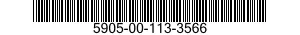 5905-00-113-3566 RESISTOR,FIXED,WIRE WOUND 5905001133566 001133566