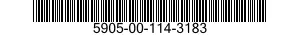 5905-00-114-3183 RESISTOR,VARIABLE,NONWIRE WOUND,NONPRECISION 5905001143183 001143183