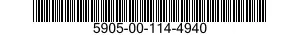 5905-00-114-4940 RESISTOR,ADJUSTABLE 5905001144940 001144940