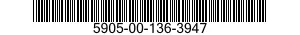 5905-00-136-3947 RESISTOR,VARIABLE,WIRE WOUND,NONPRECISION 5905001363947 001363947