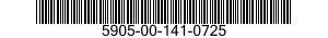 5905-00-141-0725 RESISTOR,FIXED,COMPOSITION 5905001410725 001410725