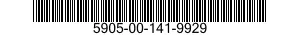 5905-00-141-9929 RESISTOR,FIXED,WIRE WOUND,INDUCTIVE 5905001419929 001419929