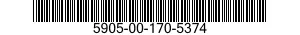 5905-00-170-5374 RESISTOR,VARIABLE,NONWIRE WOUND,NONPRECISION 5905001705374 001705374