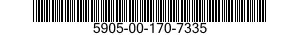 5905-00-170-7335 RESISTOR,FIXED,WIRE WOUND,NONINDUCTIVE 5905001707335 001707335