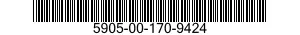 5905-00-170-9424 RESISTOR,FIXED,FILM 5905001709424 001709424