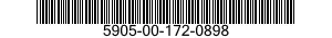 5905-00-172-0898 RESISTOR,FIXED,FILM 5905001720898 001720898