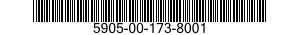 5905-00-173-8001 RESISTOR,CURRENT REGULATING 5905001738001 001738001