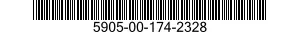 5905-00-174-2328 RESISTOR,FIXED,WIRE WOUND,INDUCTIVE 5905001742328 001742328