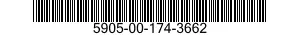 5905-00-174-3662 RESISTOR,FIXED,WIRE WOUND,INDUCTIVE 5905001743662 001743662