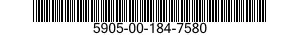 5905-00-184-7580 RESISTOR,FIXED,WIRE WOUND,NONINDUCTIVE 5905001847580 001847580