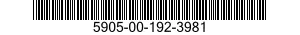 5905-00-192-3981 RESISTOR,FIXED,COMPOSITION 5905001923981 001923981