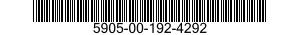 5905-00-192-4292 RESISTOR,FIXED,WIRE WOUND,INDUCTIVE 5905001924292 001924292