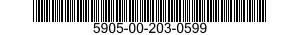 5905-00-203-0599 RESISTOR,FIXED,FILM 5905002030599 002030599