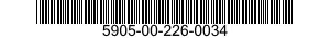5905-00-226-0034 RESISTOR,THERMAL 5905002260034 002260034