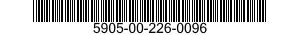 5905-00-226-0096 RESISTOR,FIXED,WIRE WOUND,INDUCTIVE 5905002260096 002260096