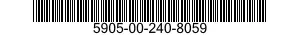 5905-00-240-8059 RESISTOR,FIXED,WIRE WOUND,NONINDUCTIVE 5905002408059 002408059