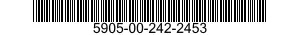 5905-00-242-2453 RESISTOR,FIXED,FILM 5905002422453 002422453