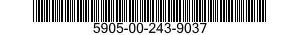 5905-00-243-9037 RESISTOR,FIXED,WIRE WOUND,INDUCTIVE 5905002439037 002439037