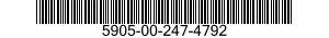 5905-00-247-4792 RESISTOR,FIXED,WIRE WOUND,INDUCTIVE 5905002474792 002474792