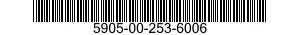 5905-00-253-6006 RESISTOR,VARIABLE,NONWIRE WOUND,NONPRECISION 5905002536006 002536006
