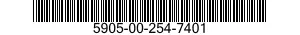 5905-00-254-7401 RESISTOR,FIXED,COMPOSITION 5905002547401 002547401