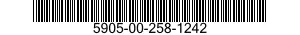 5905-00-258-1242 RESISTOR,VARIABLE,NONWIRE WOUND,NONPRECISION 5905002581242 002581242