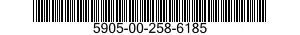 5905-00-258-6185 RESISTOR,VARIABLE,NONWIRE WOUND,NONPRECISION 5905002586185 002586185