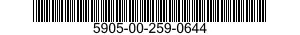 5905-00-259-0644 RESISTOR,VARIABLE,WIRE WOUND,NONPRECISION 5905002590644 002590644