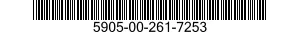 5905-00-261-7253 RESISTOR,VARIABLE,NONWIRE WOUND,NONPRECISION 5905002617253 002617253