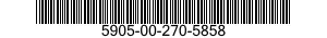 5905-00-270-5858 RESISTOR,FIXED,WIRE WOUND,INDUCTIVE 5905002705858 002705858