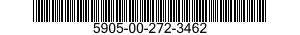 5905-00-272-3462 RESISTOR,FIXED,WIRE WOUND,NONINDUCTIVE 5905002723462 002723462