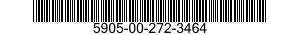 5905-00-272-3464 RESISTOR,FIXED,WIRE WOUND,NONINDUCTIVE 5905002723464 002723464