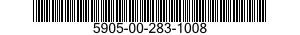 5905-00-283-1008 RESISTOR,FIXED,WIRE WOUND,INDUCTIVE 5905002831008 002831008