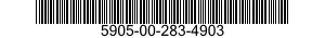 5905-00-283-4903 RESISTOR,FIXED,WIRE WOUND,INDUCTIVE 5905002834903 002834903