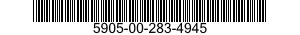 5905-00-283-4945 RESISTOR,FIXED,WIRE WOUND,INDUCTIVE 5905002834945 002834945