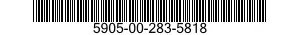 5905-00-283-5818 RESISTOR,VARIABLE,WIRE WOUND,NONPRECISION 5905002835818 002835818