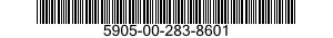 5905-00-283-8601 RESISTOR,FIXED,WIRE WOUND,INDUCTIVE 5905002838601 002838601