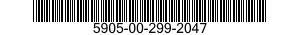 5905-00-299-2047 RESISTOR,FIXED,COMPOSITION 5905002992047 002992047