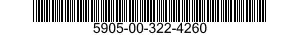 5905-00-322-4260 RESISTOR,THERMAL 5905003224260 003224260