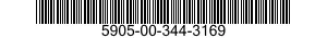5905-00-344-3169 RESISTOR,FIXED,WIRE WOUND,INDUCTIVE 5905003443169 003443169