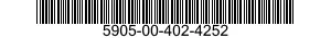 5905-00-402-4252 RESISTOR,FIXED,COMPOSITION 5905004024252 004024252