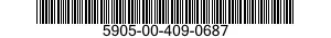 5905-00-409-0687 RESISTOR,FIXED,WIRE WOUND 5905004090687 004090687