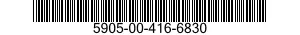 5905-00-416-6830 RESISTOR,FIXED,WIRE WOUND 5905004166830 004166830