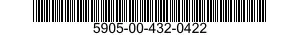 5905-00-432-0422 RESISTOR,FIXED,FILM 5905004320422 004320422