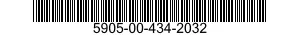 5905-00-434-2032 RESISTOR,FIXED,WIRE WOUND,INDUCTIVE 5905004342032 004342032