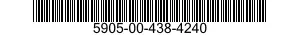 5905-00-438-4240 RESISTOR,FIXED,WIRE WOUND,NONINDUCTIVE 5905004384240 004384240