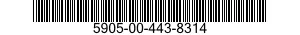 5905-00-443-8314 RESISTOR,FIXED,WIRE WOUND,INDUCTIVE 5905004438314 004438314