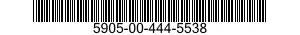 5905-00-444-5538 RESISTOR,FIXED,WIRE WOUND,INDUCTIVE 5905004445538 004445538